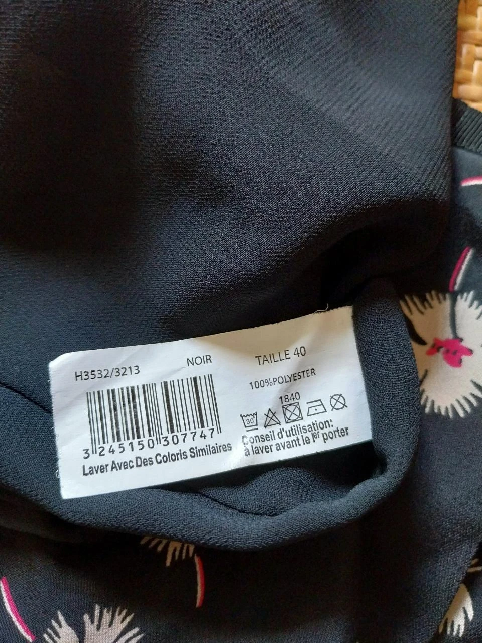 Lichte vloeiende zwarte gebloemde rokken Monoprix Maat 40 – photo 6